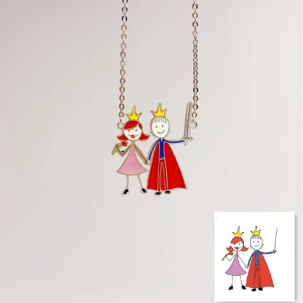 Name Necklace Custom - Collier Pendentif Personnalisé en Émail, Breloque