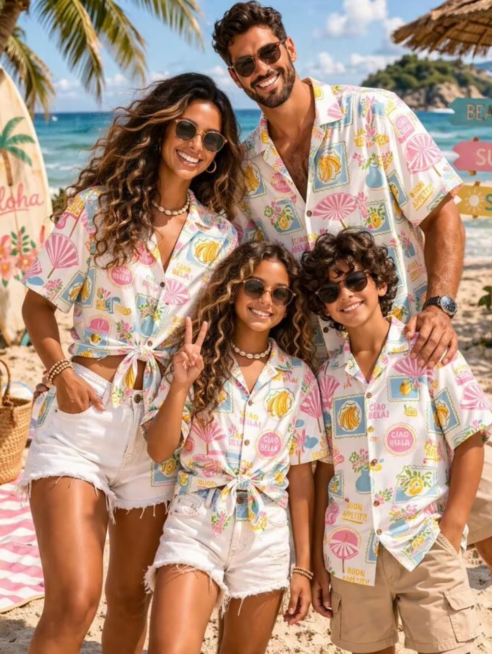 Family Tree Print - Vêtements d'été pour hommes et pour