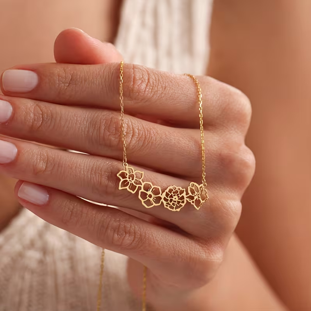 Collier personnalisé avec fleu - Birth Flower Necklace avis et prix