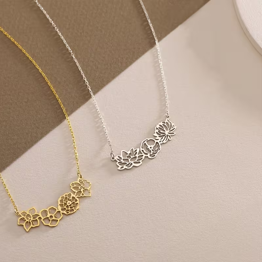 Collier personnalisé avec fleu - Birth Flower Necklace avis et prix