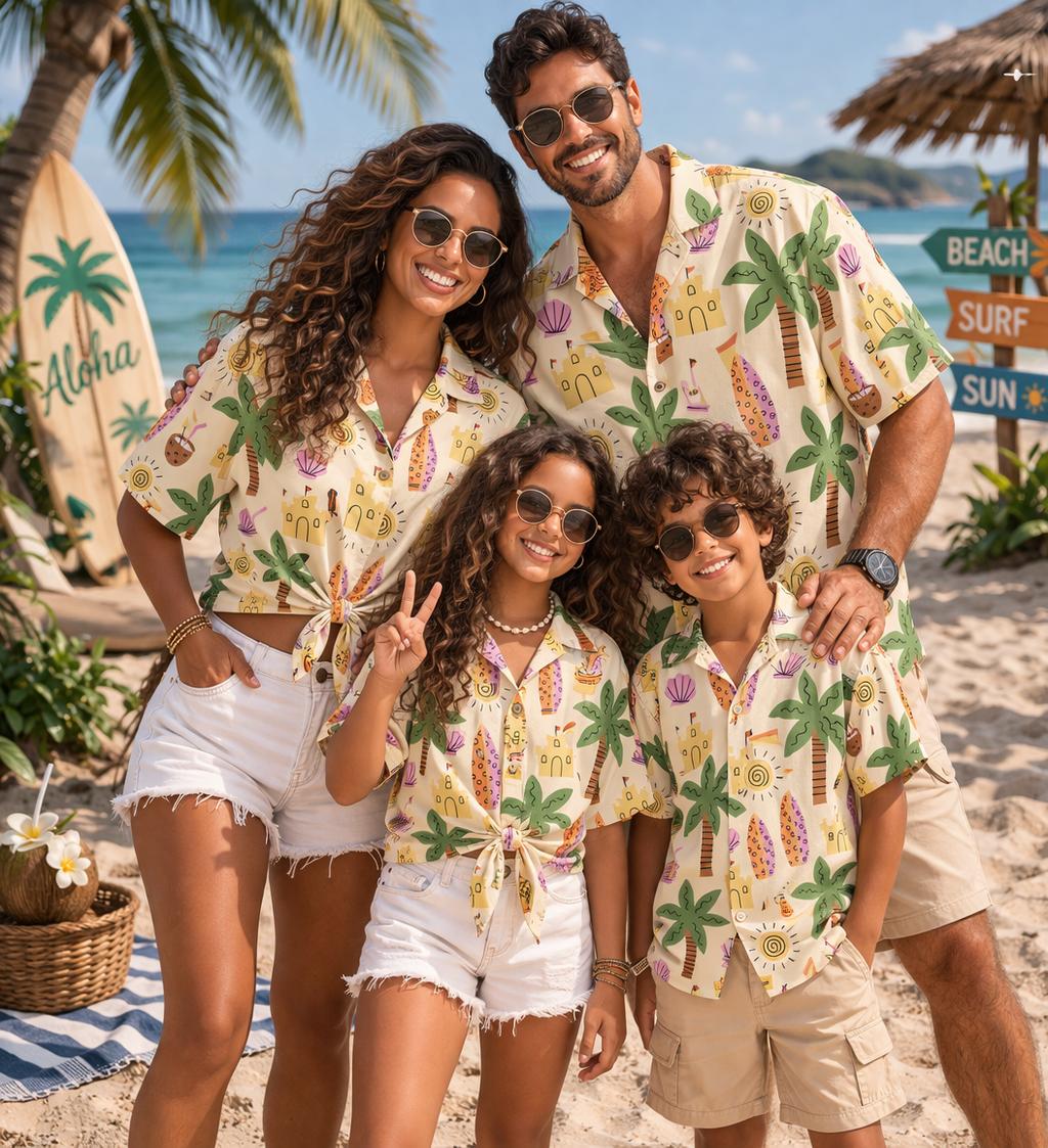 Chemise Hawaïenne pour Enfants - Family Tree Print avis et prix